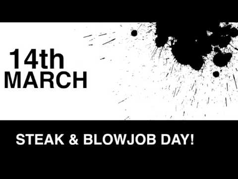 when is steak and blow job day big tits bouncing on cock