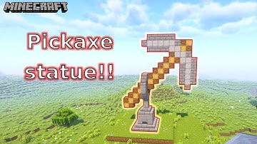 minecraft build: bronze pickaxe statue | step by step tutorial!!!😱#minecraft