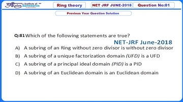 NET Jrf June 2018 Q 81