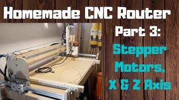 Homemade CNC Router Part 3: X Axis, Z Axis, Nema 23 Stepper Motors, And The Belt System