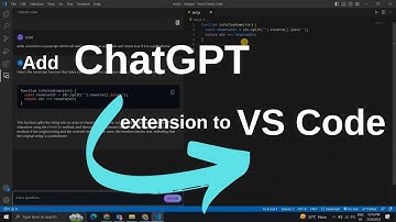 Add ChatGPT to VS code using CodeGPT extension
