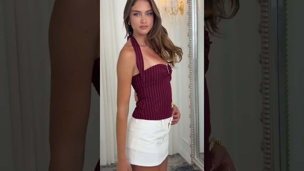 Burgundy Babe 🍷✨ Pinstripes but Make It Chic