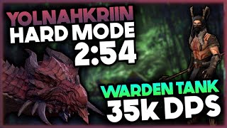 🐉🔥Yolnahkriin Hard Mode 2:54 - Warden Solo Tank 35K Dps - Unchained Animals | Elder Scrolls Online