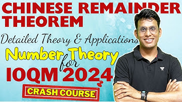 Chinese Remainder Theorem | IOQM 2024 | Prashant Jain #numbertheory  #ioqm2024