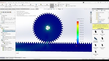 Rack and pinion Static Simulation in Solidworks