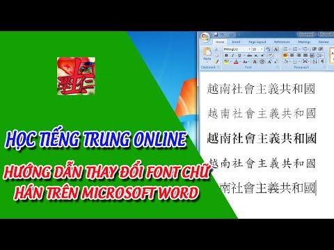 Video Học tiếng Trung online | hướng dẫn thay đổi font chữ... - youtube