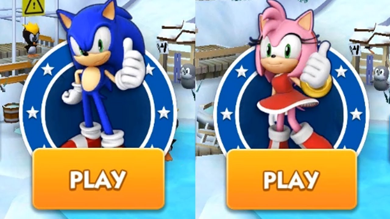 Sonic Dash iPhone Gameplay - SONIC VS AMY