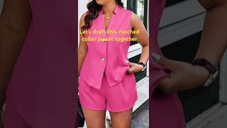 Princess dart notched collar jacket full video on my channel.