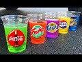 Mentos VS Coca Cola, Sprite, Pepsi, Fanta, Mtn Dew different Toy and Mentos in underground