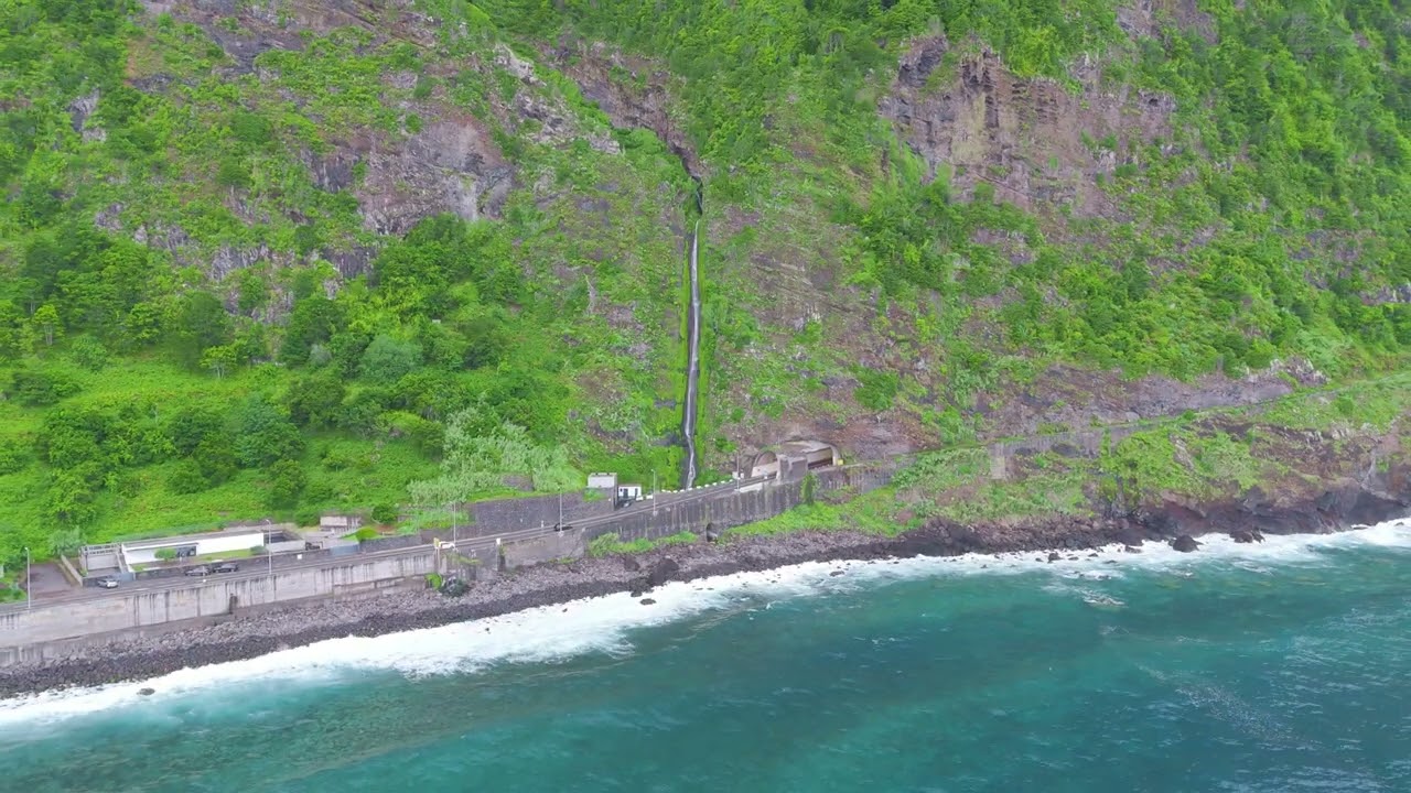 Exploring Cascada Água D'Alto: Aerial Views of Madeira's Hidden Paradise! 🌍🚀