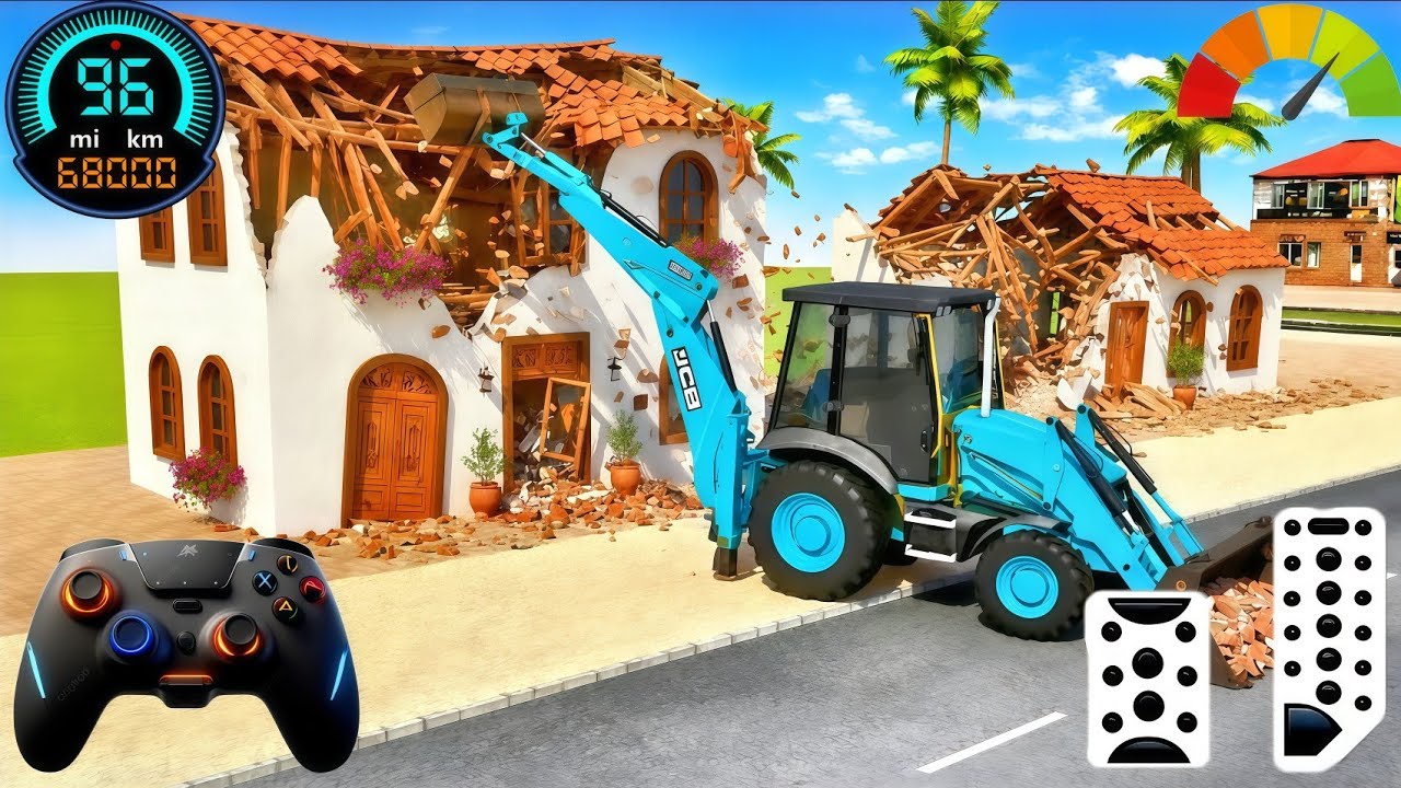 🚧 JCB City Road Engineering 3D 🚨 | Complete Construction Simulator Gameplay