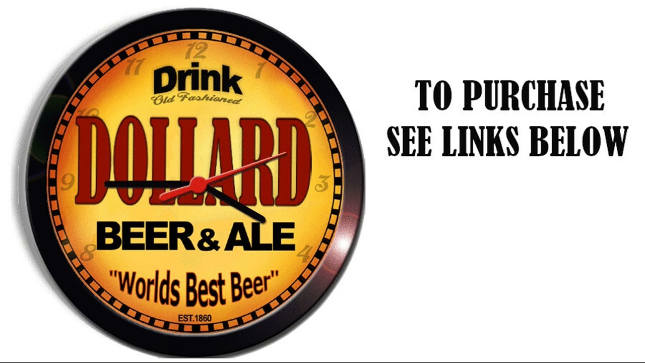 DOLLARD BEER ALE WALL CLOCK