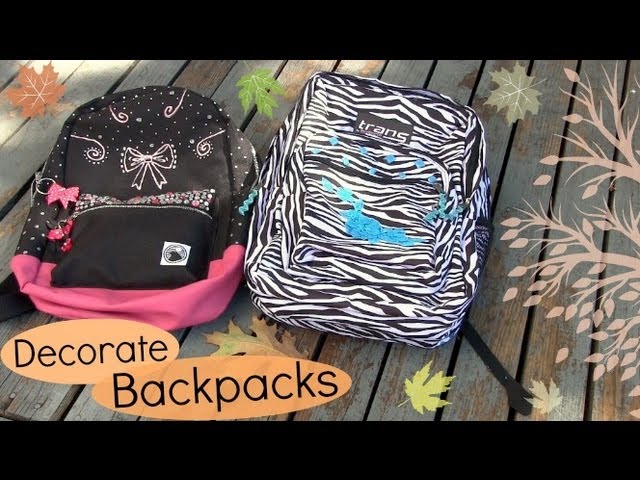 Decorate Backpacks Bookbags Back To School How To Socraftastic