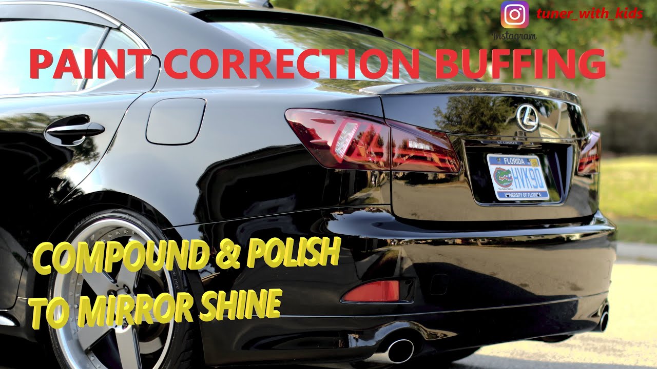 Paint Correction Compound & Polish Buffing Lexus Black Paint Prep