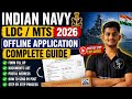 Indian Navy MTS / LDC Offline Form 2026 | How to Fill &amp; Send by Post 📮 Full Guide