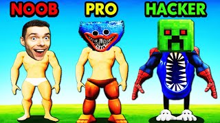 NOOB vs PRO vs HACKER MONSTER MERGE screenshot 4