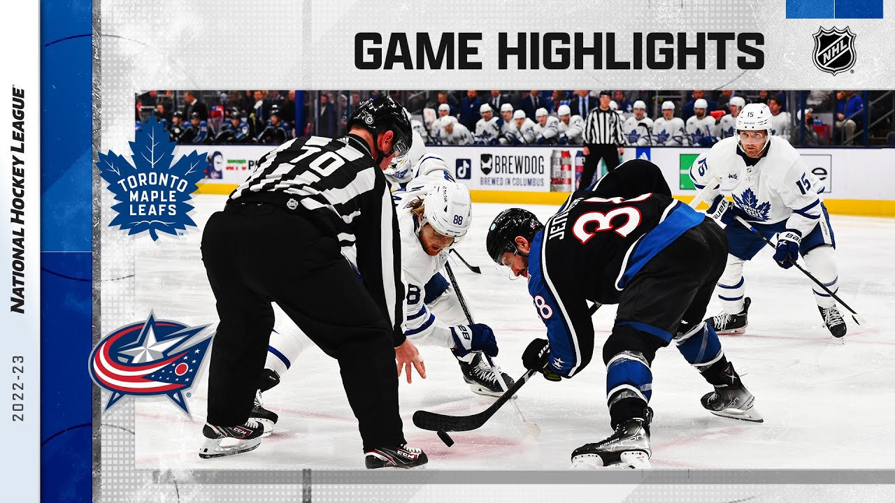 Maple Leafs Blue Jackets 2/10 NHL Highlights 2023