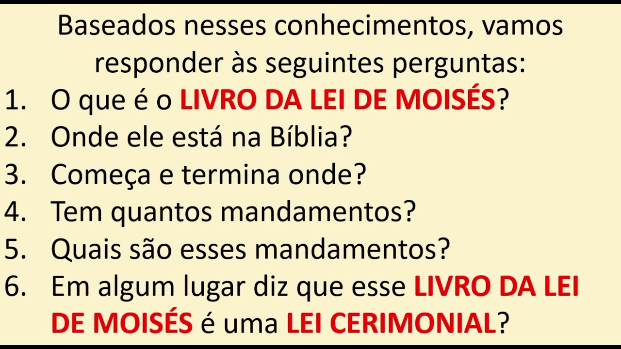 Qual é A Lei De Moisés - NAZAEDU