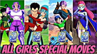 ALL GIRLS SPECIAL MOVES UPDATED 🔥 ||  DRAGON BALL LEGENDS