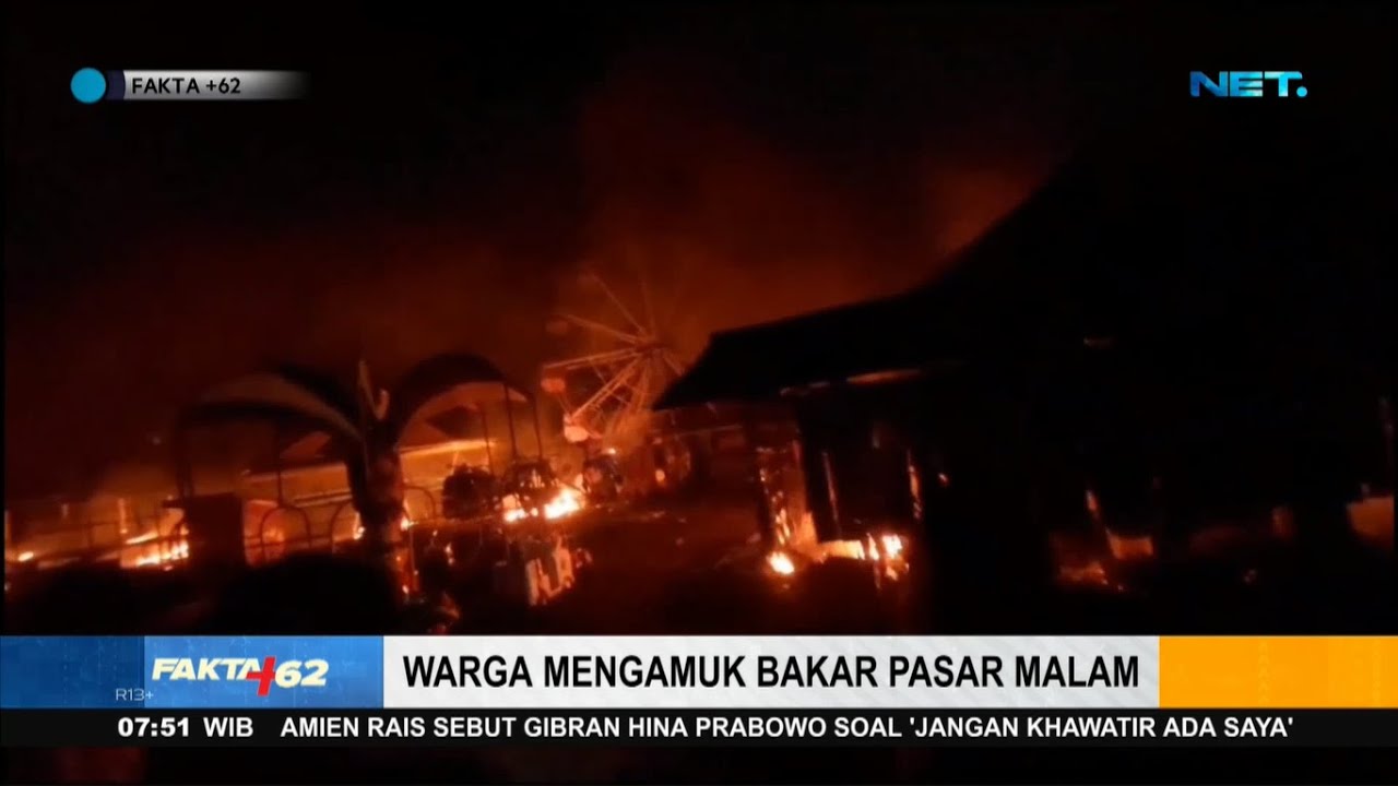 Warga Bakar Pasar Malam Akibat Pengelola Lepas Tangan Terkait Anak Yang Tewas Kesetrum - Fakta +62