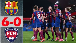 Barcelona vs Rosengard Highlights | UEFA Women's Champions League 23/24 | 12.13.2023