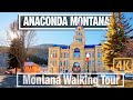 Walking Tour of Anaconda Montana -  4K - City Walks - Virtual Walk Treadmill Walking Scenery