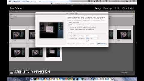 Lightroom - Correcting Capture Time