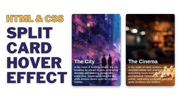Beautiful Split Card Hover Effect | HTML & CSS Tutorial