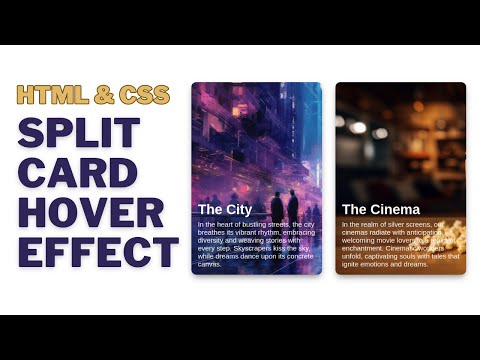 Beautiful Split Card Hover Effect | HTML & CSS Tutorial