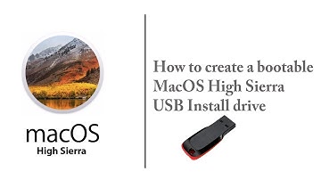 How to create a bootable macOS High Sierra USB Install drive