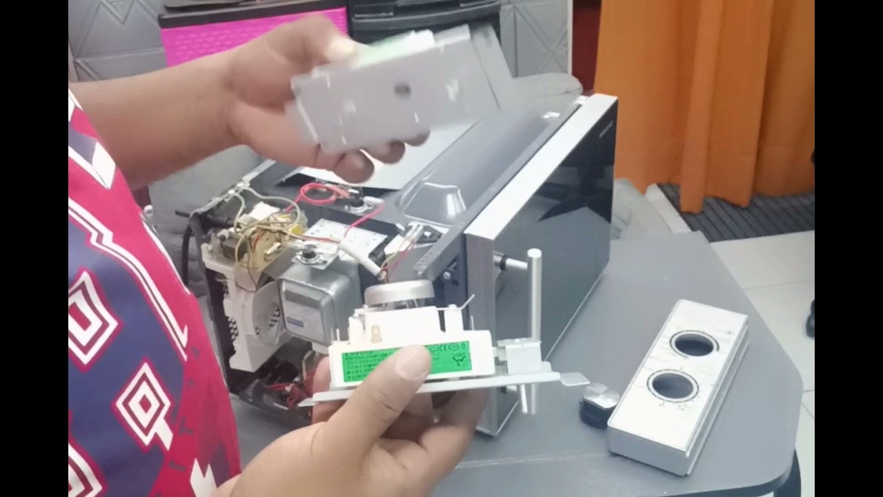 cara repair microwave Sharp tak panas 