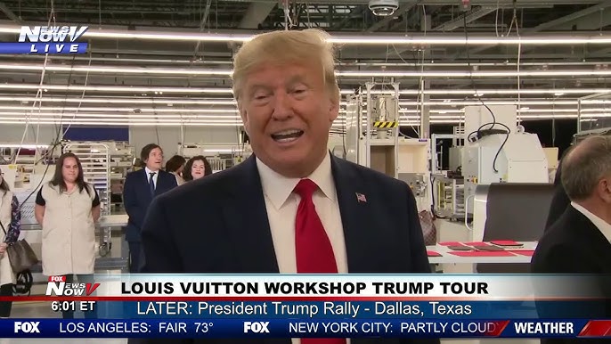 President Trump, Bernard Arnault Open Louis Vuitton Factory in