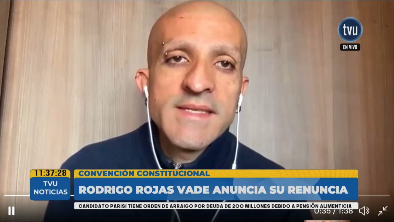 Rodrigo Rojas Vade anunció su renuncia a la Convención Constitucional