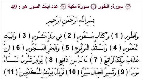 القارئ الزين محمد أحمد سورة الطور - 480P