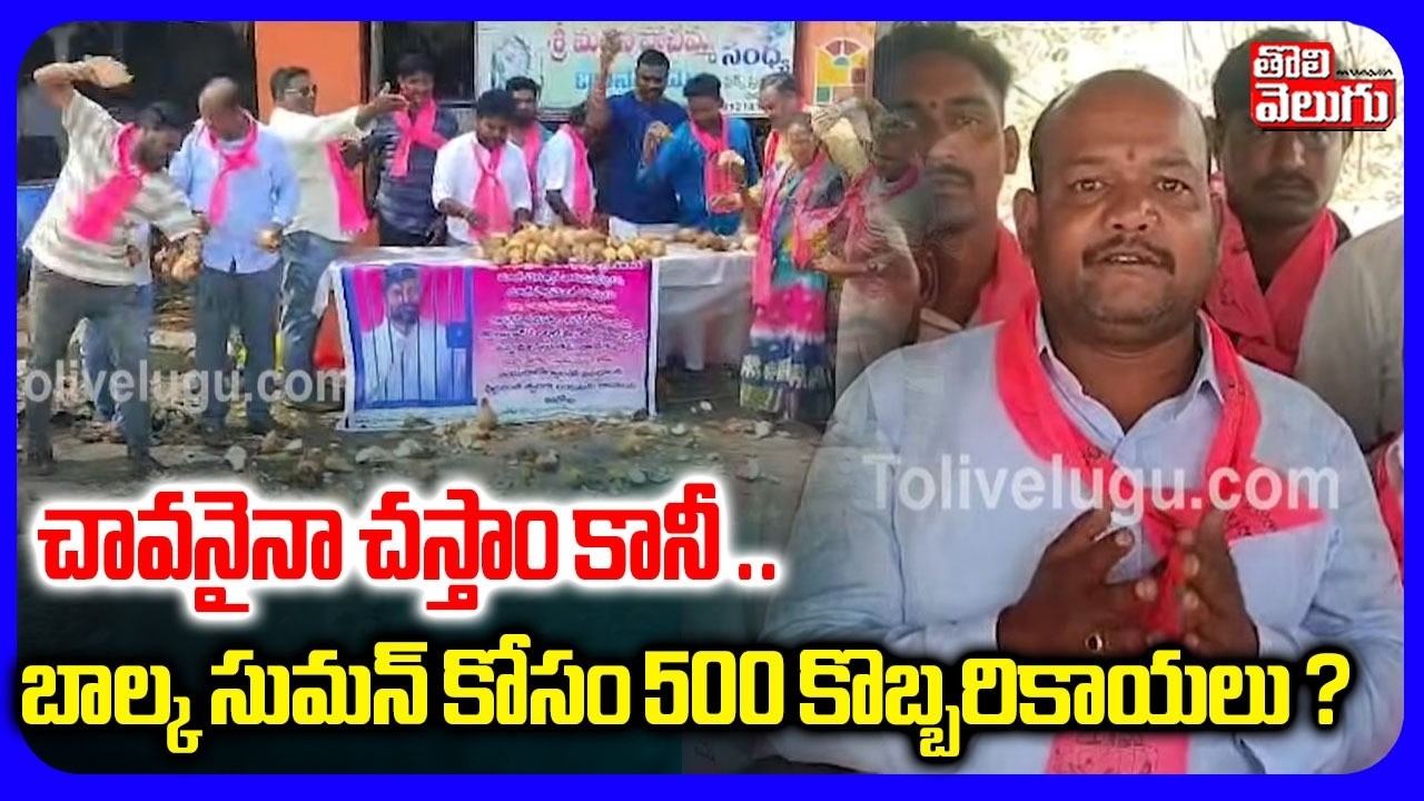 బాల్క సుమన్ కోసం 500 కొబ్బరికాయలు ? | Balka Suman Follower Protest | Madana Pochamma Temple