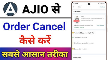 Ajio Se Order Cancel Kaise Kare || How To Cancel Order In Ajio App
