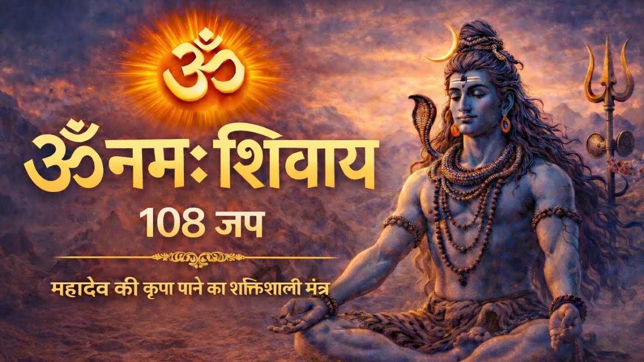 Om Namah Shivaya | ॐ नमः शिवाय | 108 Jaap | महादेव की कृपा पाने का शक्तिशाली मंत्र