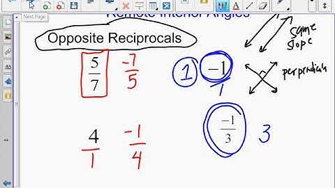 Saxon Algebra 2 - Lesson 31 - Negative Reciprocals, Perpendicular Lines, and Remote Interior Angles