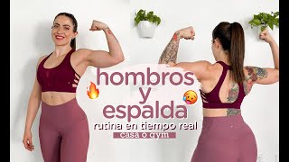 Rutina en tiempo real para HOMBROS Y ESPALDA fuertes | casa o gym 💪🏽 by Vegan Booty 10,872 views 2 years ago 57 minutes