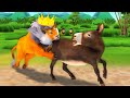 चालाक बूढ़े शेर और गधे का शिकार Budha Sher Aur Gadha Ka Shikar Clever Old Lion &amp; Donkey Animal Story