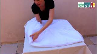 Como dobrar lençol de elástico