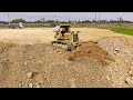 Incredible Land Development | First HYUNDAI Unloading & Expert KUMATSU Dozer Operation
