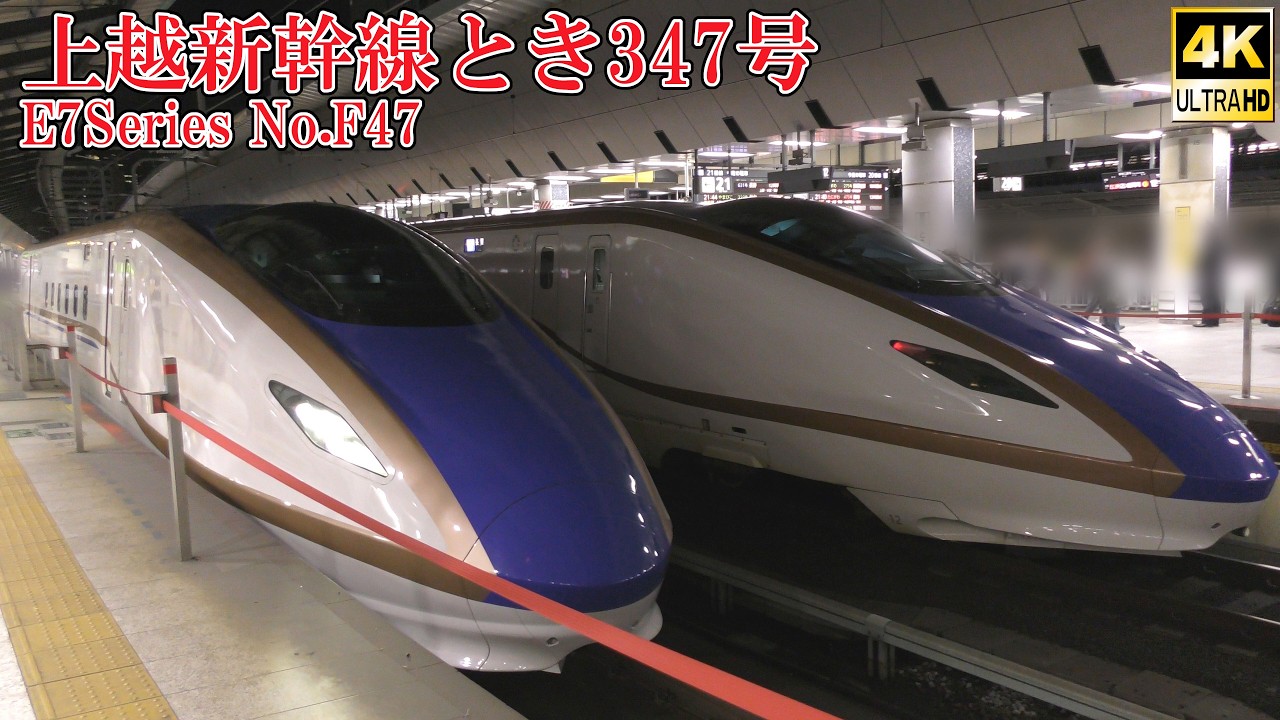 列車は入ってないです Last Train to Niigata: Joetsu Shinkansen E7 Series F47 Set, Toki