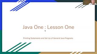 (2020) Java One, Lesson One: Print statements and general set-up