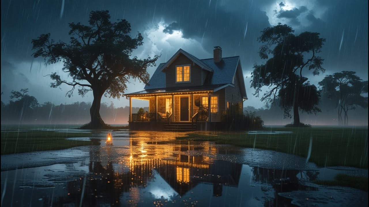 Evening Rain by the Lake