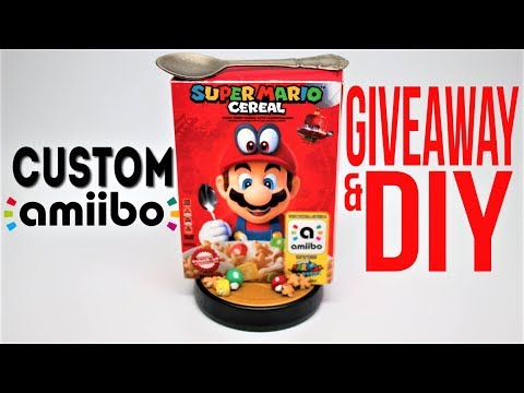 DIY Super Mario Cereal Custom Amiibo GIVEAWAY