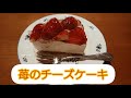 犬日誌。イチゴのチーズケーキを作る。イチゴが旬な時期にどうぞ