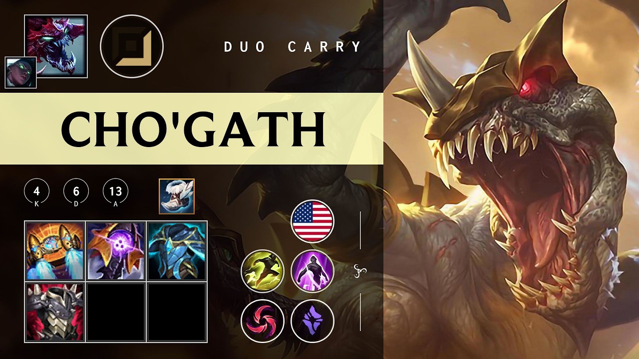 Cho'Gath Carry vs Brand - NA  Patch 26.03