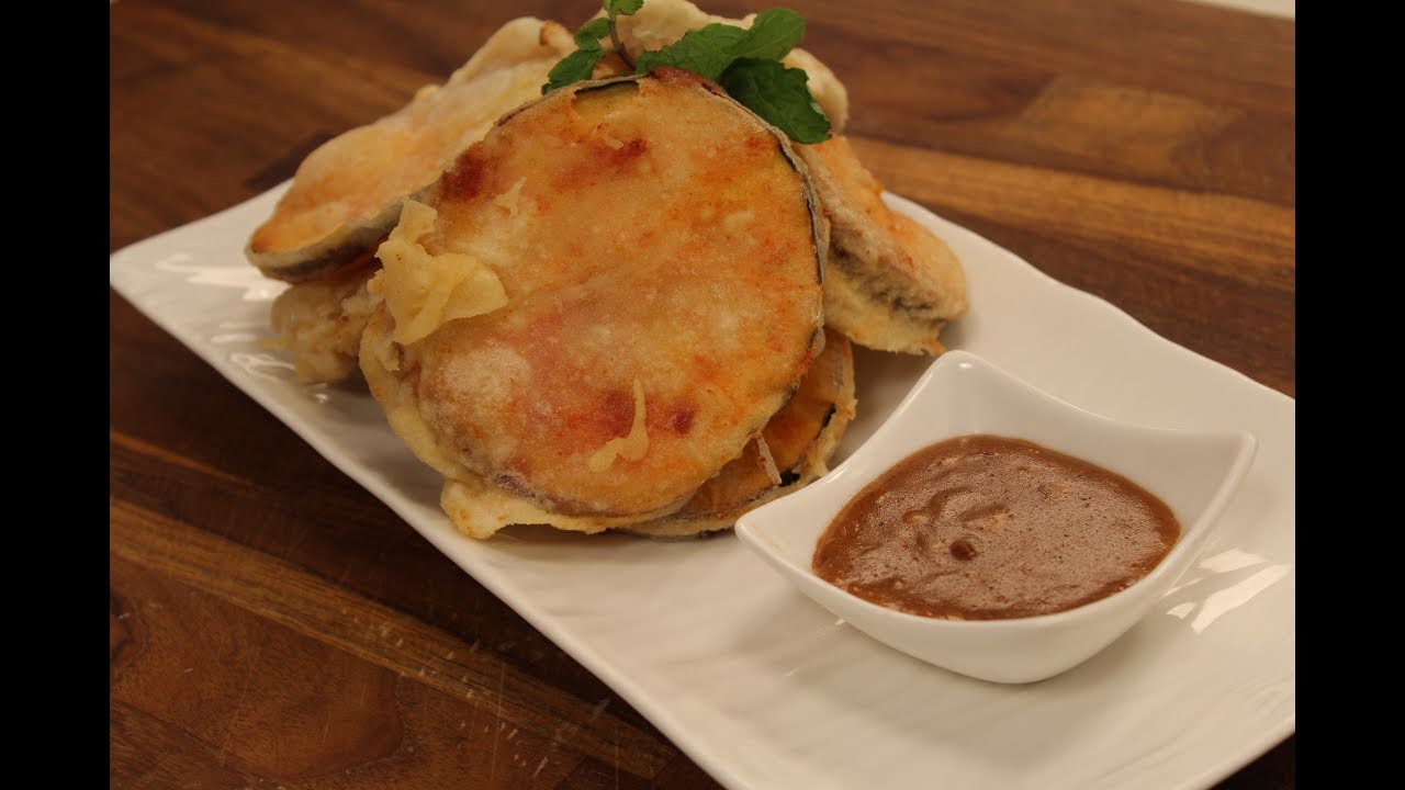 Goan Brinjal Fritters With Tangy Sauce