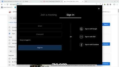 Add Zoom Video to Your Chromebook